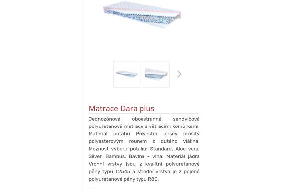 Matrace polyuretanová Dara plus